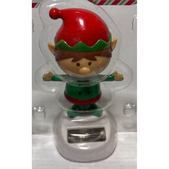 Solar Dancing Penguin Elf & Teddy Bear Christmas Figurines Decorative Collectibl - Picture 3 of 6